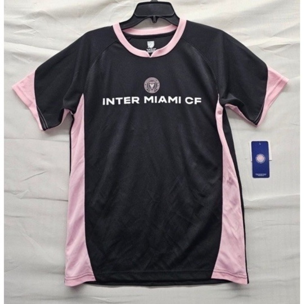 MLS Youth Inter Miami CF Messi 10 Jersey Black Polyester Athletic Large 12/14